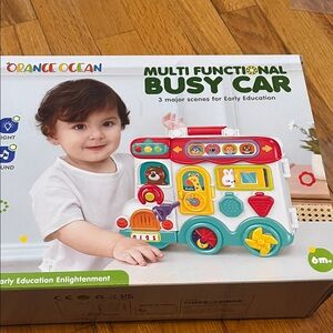 Multi-Functional Busy Car Toy - Red, Blue, Yellow price firm no offers